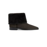 TOTEME FOLD-DOWN SHEARLING BOOTS, Pepper