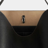 TOTEME GRAINED-LEATHER BELTED TOTE, Black