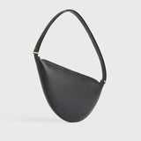 TOTEME LEATHER SCOOPED SLING BAG, Black