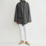 TOTEME LONG SCARF KNIT, Dark Grey Melange - Image 2