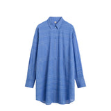 TOTEME LONG SUMMER SHIRT, Cobalt
