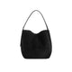 TOTEME MEDIUM BELTED SUEDE TOTE, Black