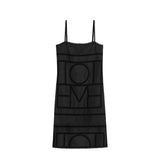 TOTEME MONOGRAM SILK DRESS, Washed Black