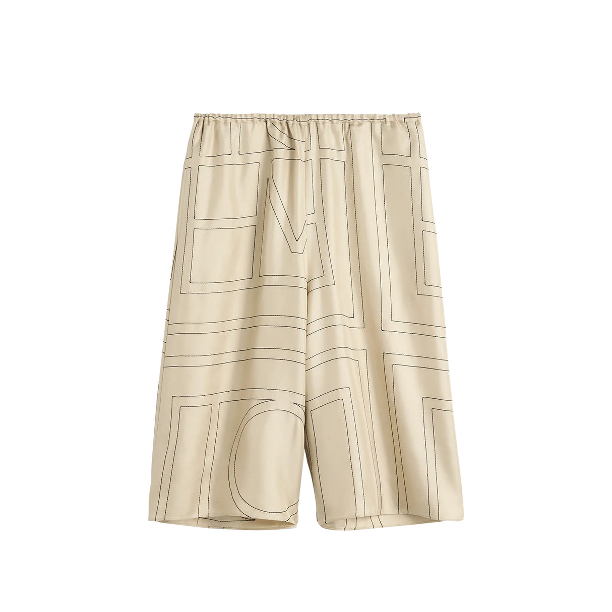 TOTEME MONOGRAM SILK PJ CULOTTES, Ivory