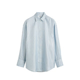 TOTEME OVERSIZED STRIPE SHIRT, Ice/White