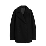 TOTEME ROUNDED PEACOAT, Black