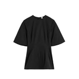 TOTEME SCULPTURAL COTTON TOP, Black