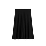 TOTEME SHORT FLUID JERSEY SKIRT, Black