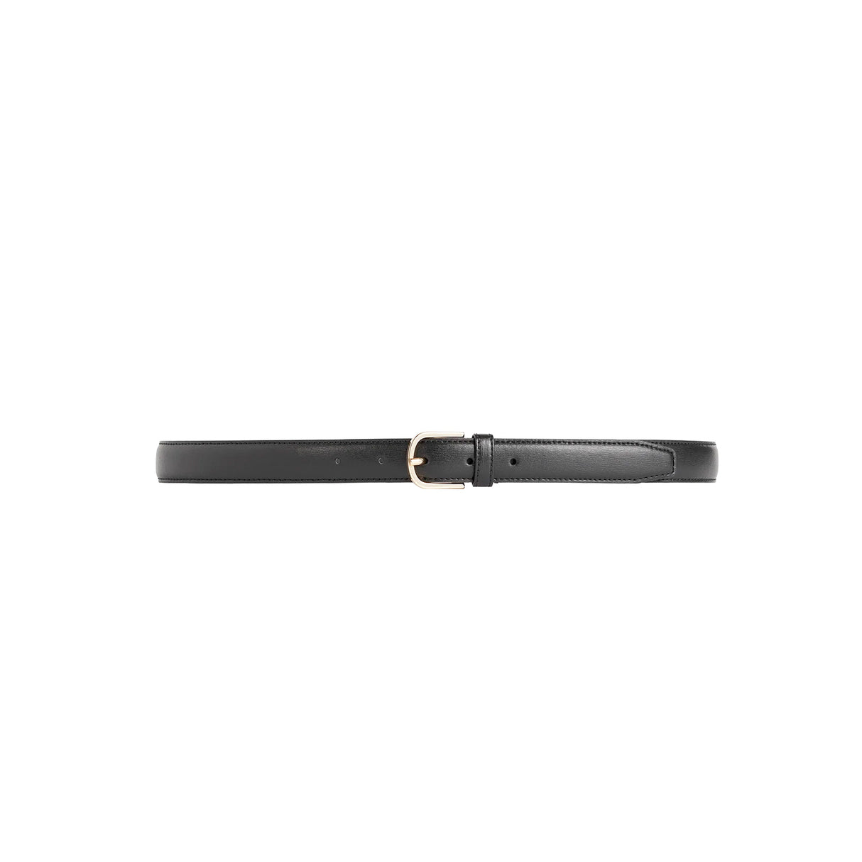 TOTEME SLIM LEATHER TROUSER BELT, Black