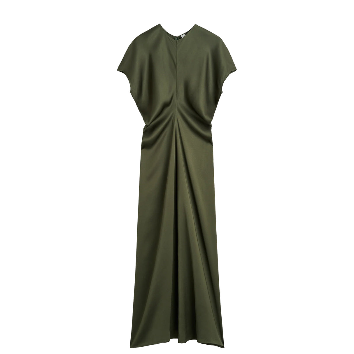 TOTEME SLOUCH WAIST DRESS, Dark Green