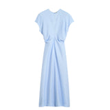 TOTEME SLOUCH WAIST DRESS, Sky