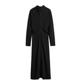 TOTEME SLOUCH WAIST SCARF DRESS, Black