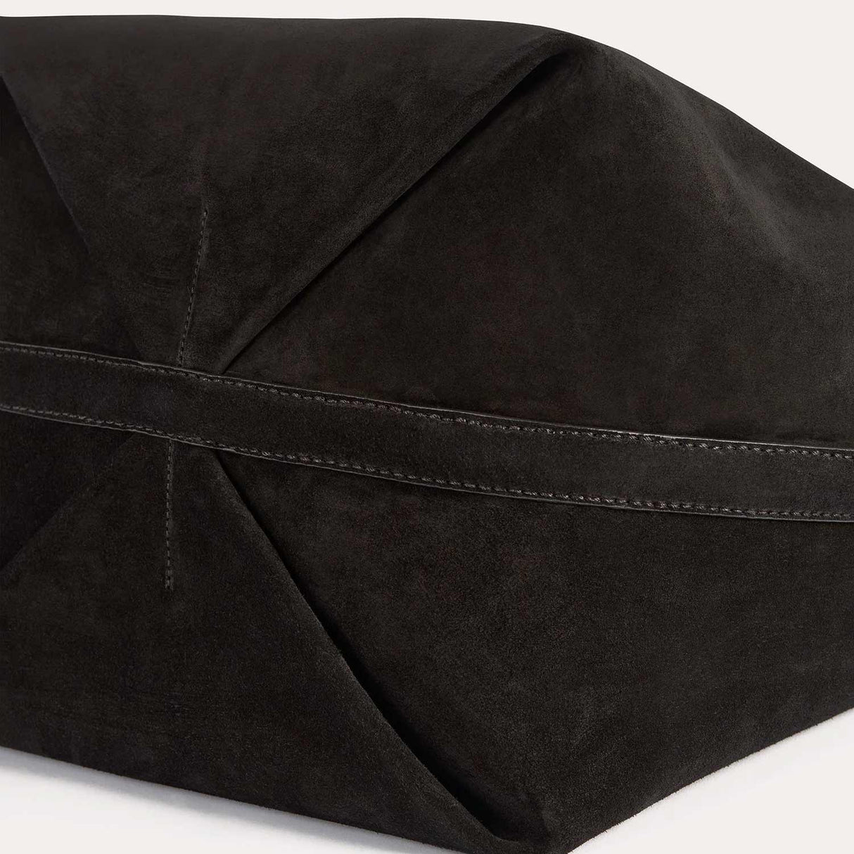 TOTEME SUEDE BELTED TOTE, Espresso Brown