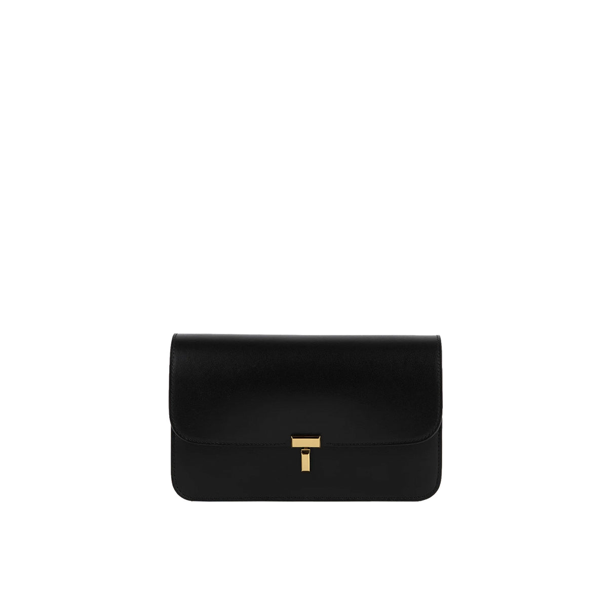 TOTEME T-LOCK LEATHER CROSSBODY, Black