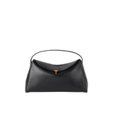 TOTEME T-LOCK LEATHER TOP HANDLE, Black