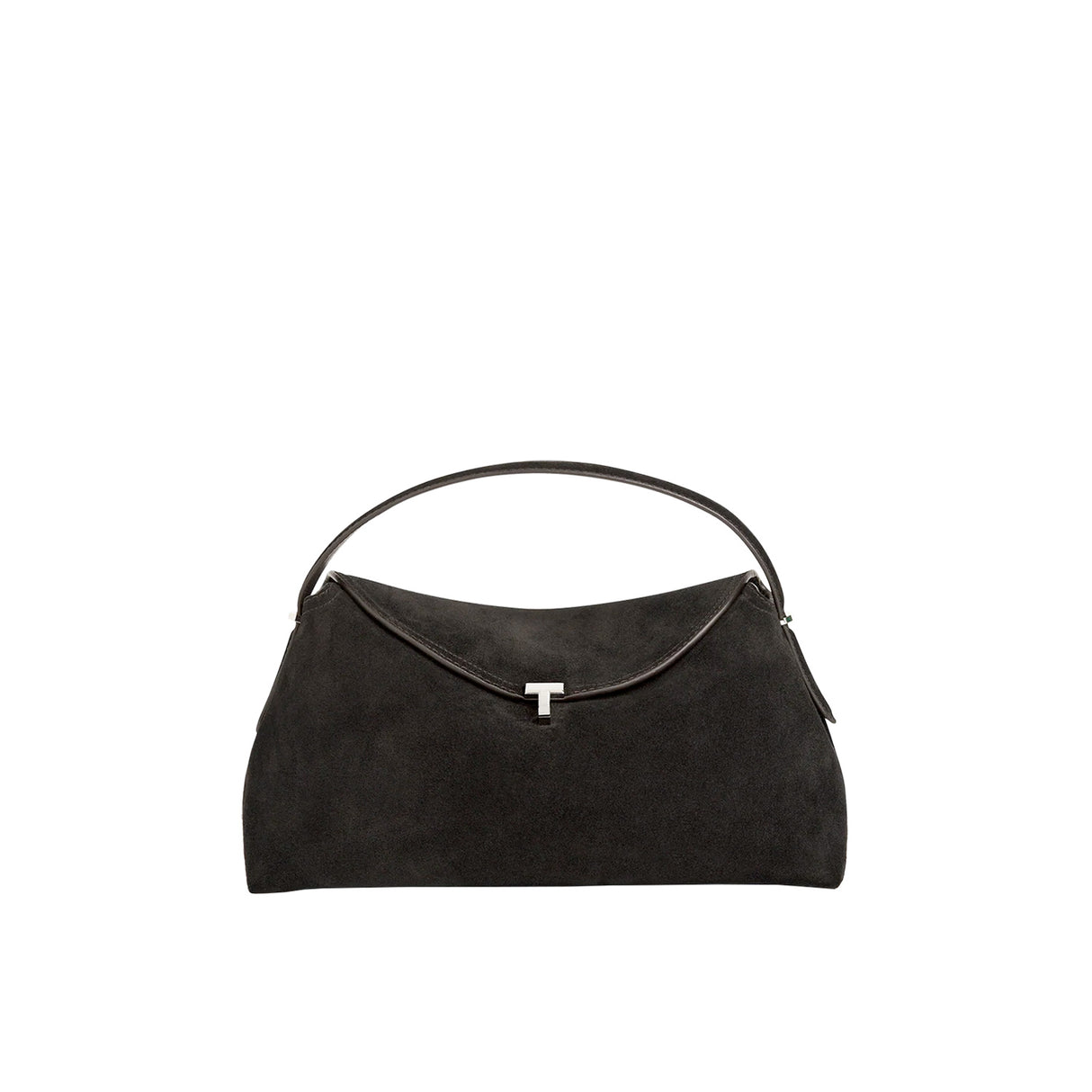 TOTEME T-LOCK SUEDE TOP HANDLE, Espresso