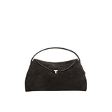 TOTEME T-LOCK SUEDE TOP HANDLE, Espresso