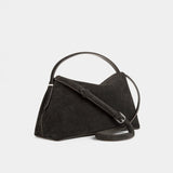 TOTEME T-LOCK SUEDE TOP HANDLE, Espresso