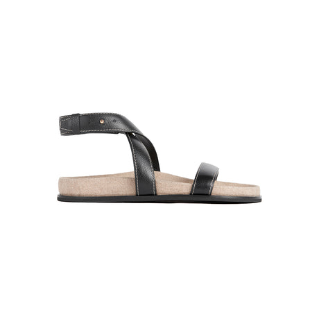 TOTEME THE LEATHER CHUNKY SANDAL, Black - Image 1