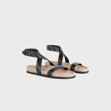 TOTEME THE LEATHER CHUNKY SANDAL, Black