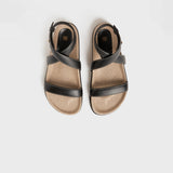 TOTEME THE LEATHER CHUNKY SANDAL, Black