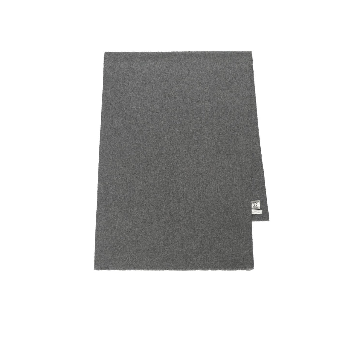 TOTEME WIDE CLASSIC WOOL SCARF, Grey Melange