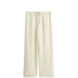 TOTEME WOVEN STRIPE DRAWSTRING TROUSERS, Ecru