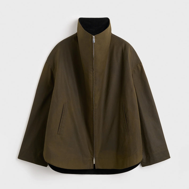 TOTEME ZIPPED COUNTRY JACKET, Bark