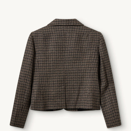 The Garment BALMORAL MINI BLAZER, Brown/Black Check