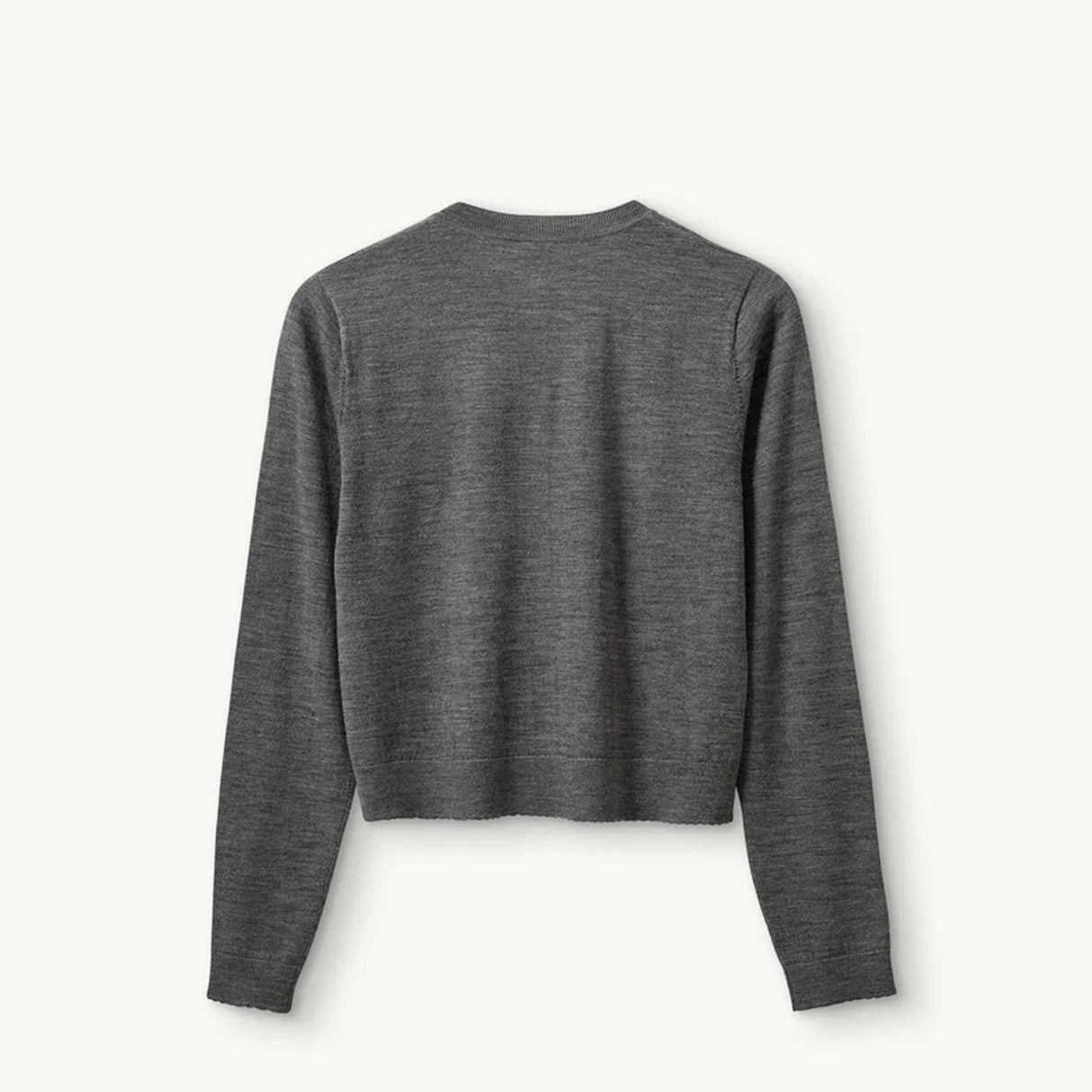 The Garment BERGEN SCALLOP MINI CARDIGAN, Grey Melange