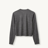 The Garment BERGEN SCALLOP MINI CARDIGAN, Grey Melange