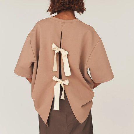 The Garment TG BOW TEE, Ice Latte