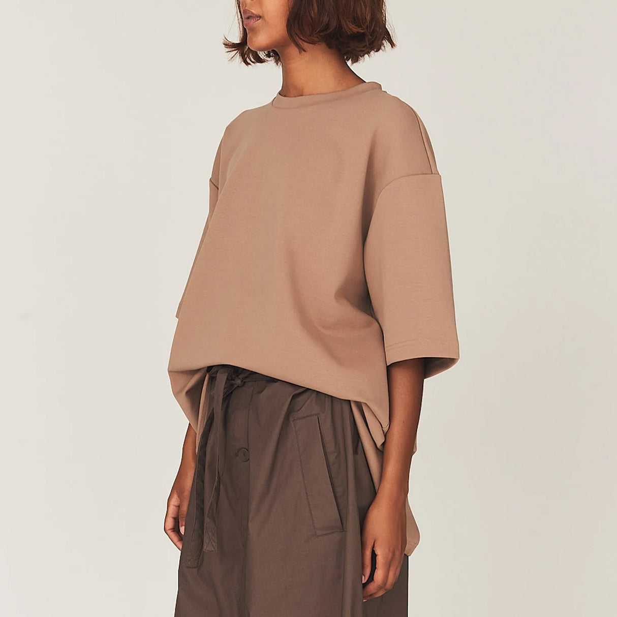 The Garment TG BOW TEE, Ice Latte