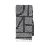 MONOGRAM JACQUARD SCARF, Black/White