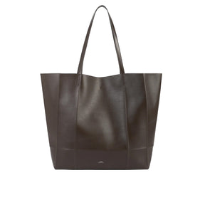 Brown tote bag on a white background