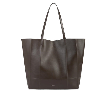 Brown tote bag on a white background