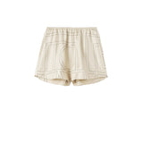 TOTEME MONOGRAM SILK PJ SHORTS, Ivory