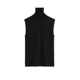 Black turtleneck sweater on a white background