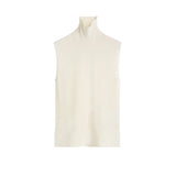 Whit turtleneck sweater on a white background
