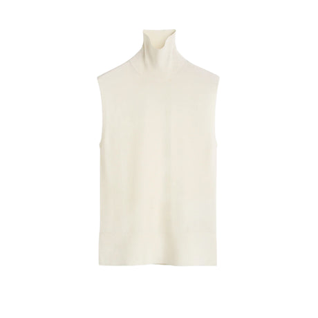 Whit turtleneck sweater on a white background