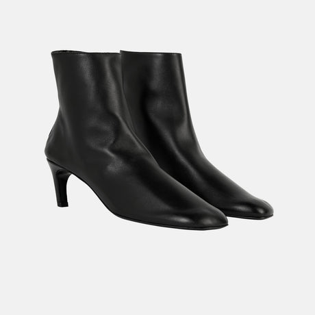 TOTEME SOFT NAPPA ANKLE BOOTS, Black