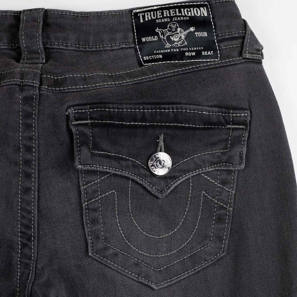 True Religion JOEY LOW RISE FLARE JEAN, Charcoal
