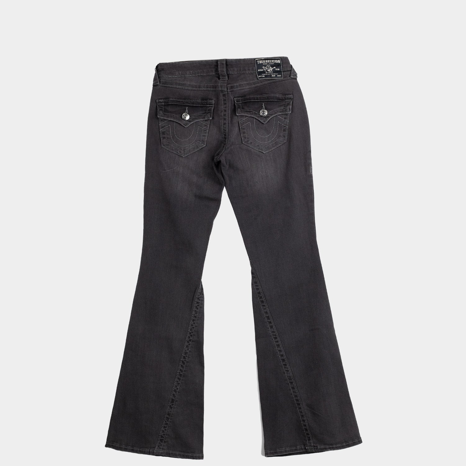 True Religion JOEY LOW RISE FLARE JEAN, Charcoal – Beamhill