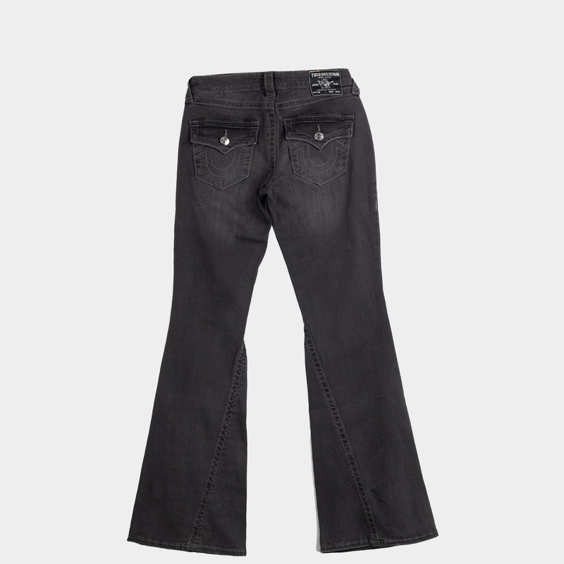 True Religion JOEY LOW RISE FLARE JEAN, Charcoal