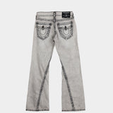 True Religion JOEY SUPER T FLAP FLARE JEAN, Rebel Trail Grey Wash