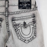 True Religion JOEY SUPER T FLAP FLARE JEAN, Rebel Trail Grey Wash