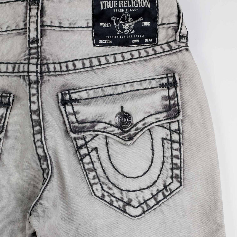 True Religion JOEY SUPER T FLAP FLARE JEAN, Rebel Trail Grey Wash