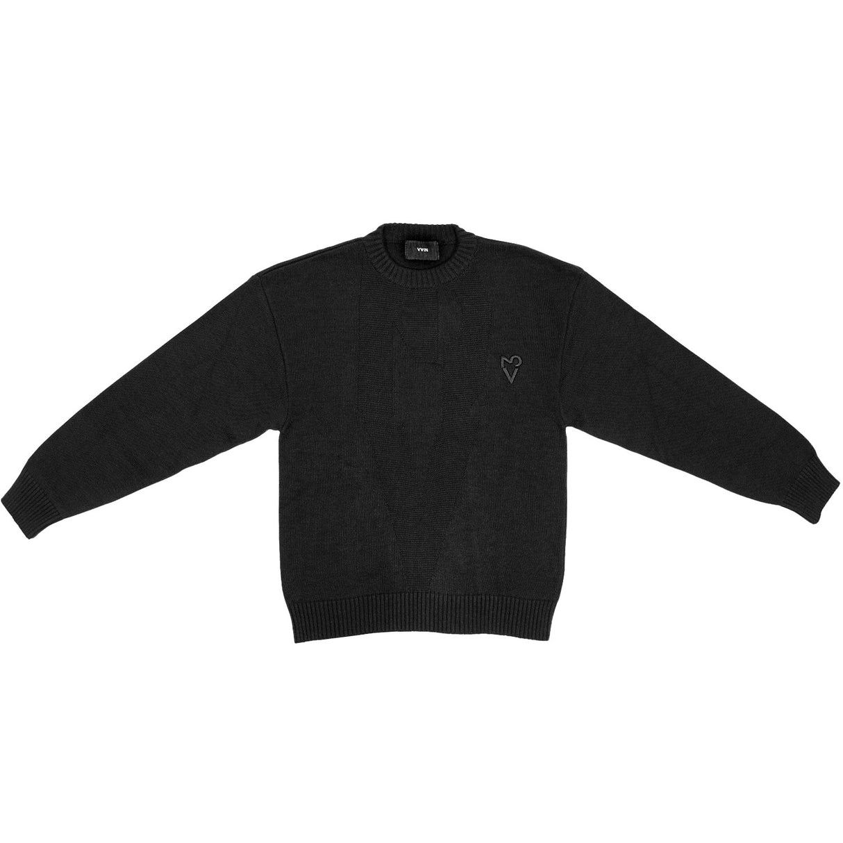 Vain HEART KNIT, Black
