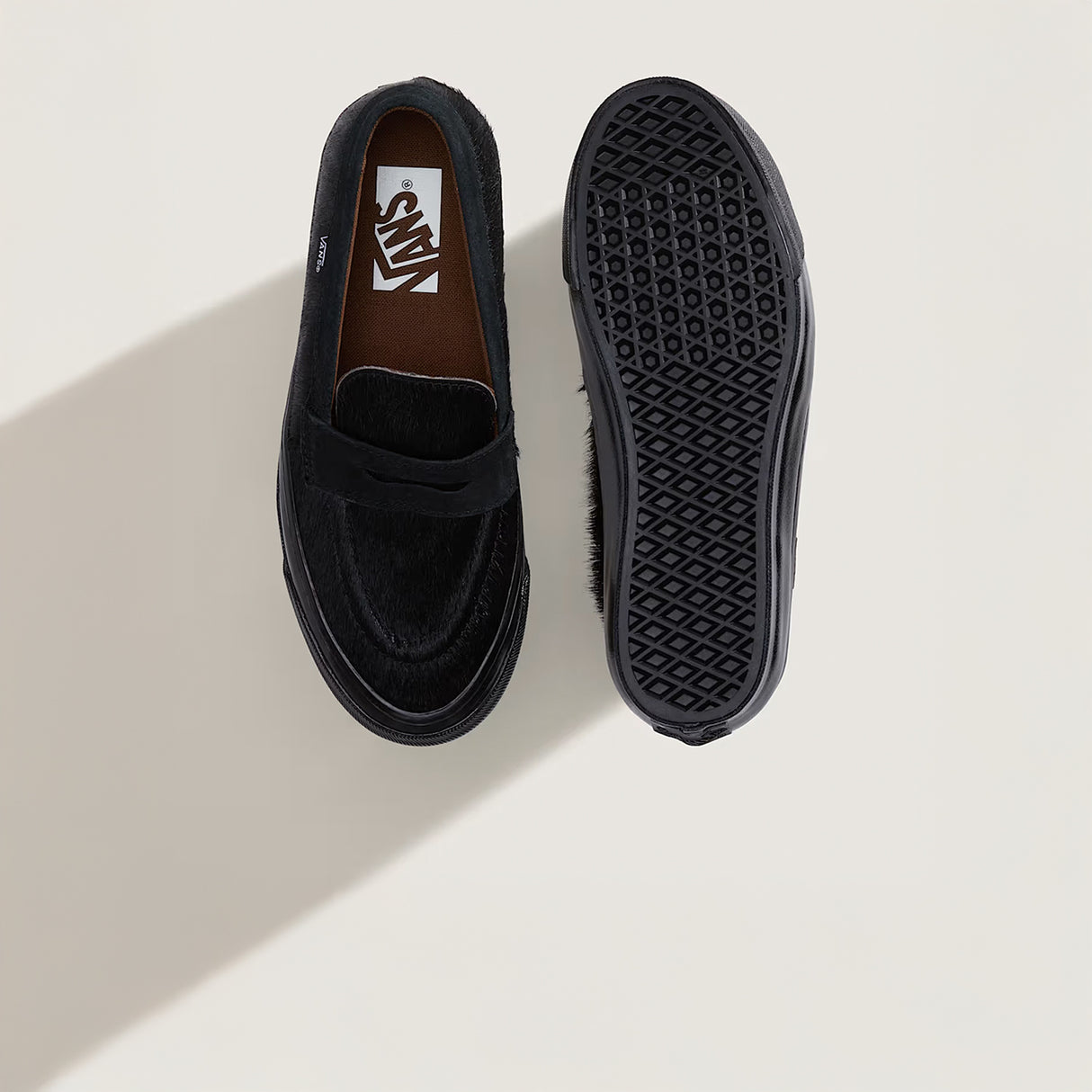 Vans PREMIUM LOAFER 53 PONY HAIR, Black/Black