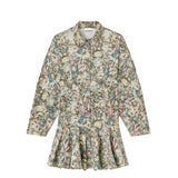 Ganni W1096 BUTTONED MINI DRESS, Jadette